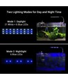 28 cm Aquariumlampe - 10W LED, weiß/blau
