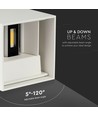 12W LED Wandleuchte Weiß - IP65 Außenbereich, quadratisch, verstellbarer Abstrahlwinkel, inkl. Leuchtmittel