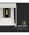 12W LED Wandleuchte Weiß - IP65 Außenbereich, quadratisch, verstellbarer Abstrahlwinkel, inkl. Leuchtmittel
