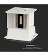 12W LED Wandleuchte Weiß - IP65 Außenbereich, quadratisch, verstellbarer Abstrahlwinkel, inkl. Leuchtmittel
