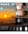 LED-Lichttherapielampe mit Timer/Alarm - 18W, weiß/blau, 10.000 LUX, integrierter Akku