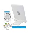 LED-Lichttherapielampe mit Timer/Alarm - 18W, weiß/blau, 10.000 LUX, integrierter Akku