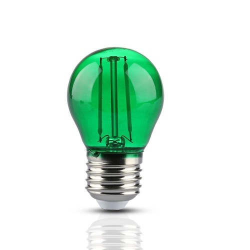 E27 2W LED Tropfenlampe - Grün, Kohlefaden