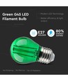 E27 2W LED Tropfenlampe - Grün, Kohlefaden