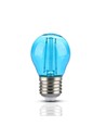 E27 2W LED Tropfenlampe - Blau, Filament