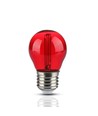E27 2W LED Tropfenlampe - Rot, Kohlefaden
