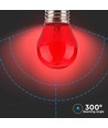 E27 2W LED Tropfenlampe - Rot, Kohlefaden