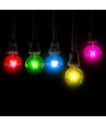 E27 2W LED Tropfenlampe - Rot, Kohlefaden
