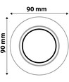 GU10/MR16 Downlight-Set - Ohne Leuchtmittel, Schwarz, Lochausschnitt: Ø7 cm, Maße: Ø9 cm