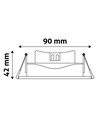7W Ø10cm LED Einbaustrahler - Lochausschnitt: Ø8 cm, Maße: Ø10 cm, Integrierter Treiber