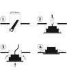 7W Ø10cm LED Einbaustrahler - Lochausschnitt: Ø8 cm, Maße: Ø10 cm, Integrierter Treiber