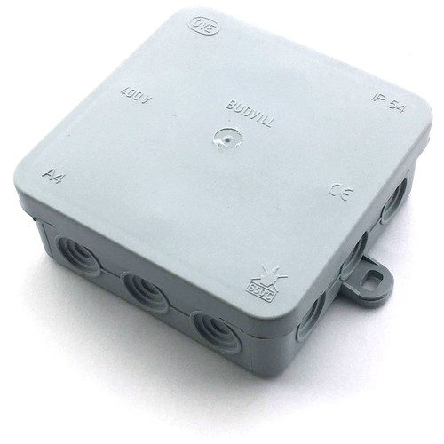 Abzweigdose - 10 x 10 x 3,7 cm, IP54 spritzwassergeschützt