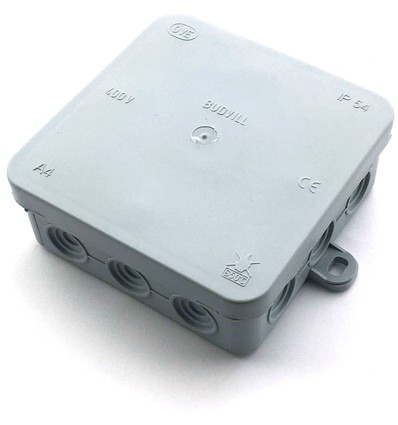 Abzweigdose - 10 x 10 x 3,7 cm, IP54 spritzwassergeschützt