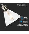 V-Tac moderne Pendelleuchte - Transparentes Glas, Ø18 cm, E27