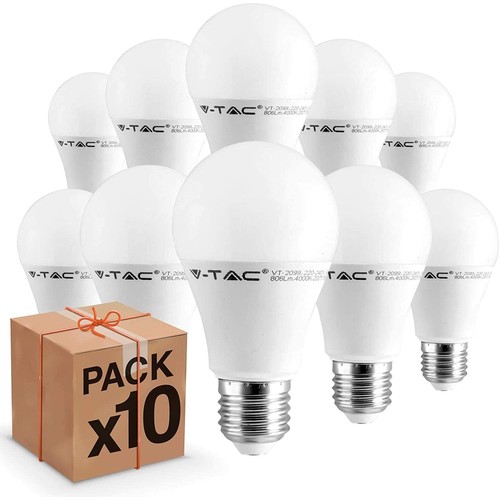10er Pack E27 9W LED-Leuchtmittel - 200 Grad