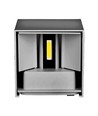 12W LED Wandleuchte - IP65 Außenbereich, grau, quadratisch, verstellbarer Abstrahlwinkel, inkl. Leuchtmittel