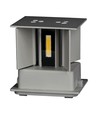 12W LED Wandleuchte - IP65 Außenbereich, grau, quadratisch, verstellbarer Abstrahlwinkel, inkl. Leuchtmittel