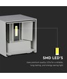 12W LED Wandleuchte - IP65 Außenbereich, grau, quadratisch, verstellbarer Abstrahlwinkel, inkl. Leuchtmittel