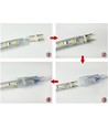 5 m wasserdichter LED-Streifen (Typ Q) - 230V, IP67, 120 LEDs, 6W pro Meter