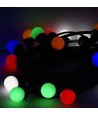 V-Tac LED-Lichterkette mit 10 Stück 0,5W RGB-Lampen - 5 Meter, 230V, inkl. Leuchtmittel