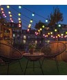 V-Tac LED-Lichterkette mit 10 Stück 0,5W RGB-Lampen - 5 Meter, 230V, inkl. Leuchtmittel