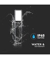 V-Tac 10W LED Gartenlampe - Schwarz, 80 cm, IP65, 230V