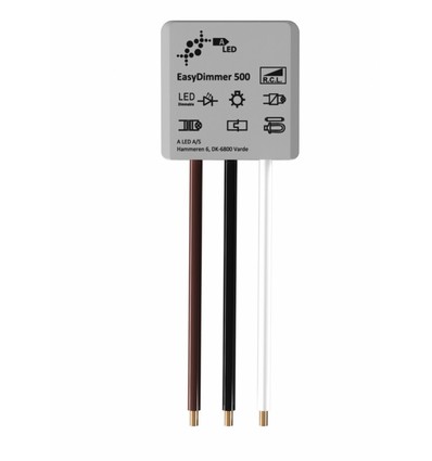EasyDimmer500 - 250W LED-Dimmer, Wippschalter/Push-Dimmer, Wechselschaltung, zum Einbau