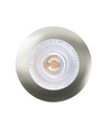 Unni68 Möbelspot Ø6,8cm RA95 - 12V DC, Lochausschnitt: Ø5,6 cm, Maße: Ø6,8 cm, gebürsteter Stahl