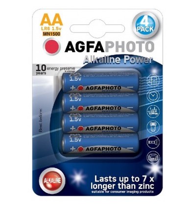 AA 4er-Pack AgfaPhoto Batterie - Alkaline, 1,5V