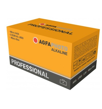 AAA 40er-Pack AgfaPhoto Professional Batterie - Alkaline, 1,5V
