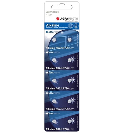 LR726/AG2 10er-Pack AgfaPhoto Knopfzellenbatterie - Alkaline, 1,5V