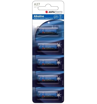 LR27A/A27 5er-Pack AgfaPhoto Batterie - Alkaline, 12V
