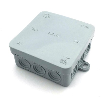 Abzweigdose - 8,5 x 8,5 x 3,7 cm, IP54 spritzwassergeschützt