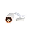 Outlet: V-Tac moderne Pendelleuchte - Weiß mit Roségold, Ø8 cm, GU10