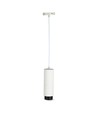 V-Tac moderne Pendelleuchte - Weiß mit Schwarz, Ø8 cm, GU10
