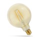 E27 2W LED Globe-Lampe - Kohlefaden, 12,5 cm, bernsteinfarbenes Glas, extra warm