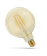 E27 2W LED Globe-Lampe - Kohlefaden, 12,5 cm, bernsteinfarbenes Glas, extra warm