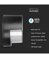 12W LED Wandleuchte - IP65 Außenbereich, Rund, schwarz, inkl. Leuchtmittel