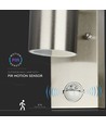 GU10 Wandleuchte m. Sensor - IP44 Außenbereich, rostfrei, ohne Leuchtmittel