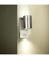 GU10 Wandleuchte m. Sensor - IP44 Außenbereich, rostfrei, ohne Leuchtmittel