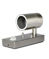 GU10 Wandleuchte m. Sensor - IP44 Außenbereich, rostfrei, ohne Leuchtmittel