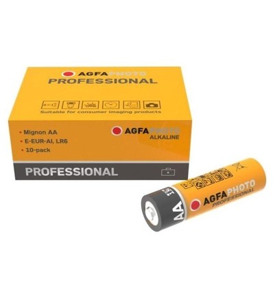 AA 10er-Pack AgfaPhoto Professional Batterie - Alkaline, 1,5V