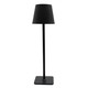 Wiederaufladbare LED-Tischlampe Innen/Außen - Schwarz, Touch-Dimmer, CCT, IP54 für den Außenbereich