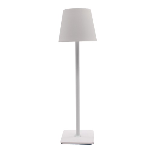 Wiederaufladbare LED-Tischlampe Innen/Außen - Weiß, Touch-dimmbar, CCT, IP54 für den Außenbereich