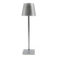 Wiederaufladbare LED-Tischlampe Innen/Außen - Silber, Touch-Dimmbar, CCT, IP54 Außenbereich