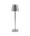 Wiederaufladbare LED-Tischlampe Innen/Außen - Silber, Touch-Dimmbar, CCT, IP54 Außenbereich
