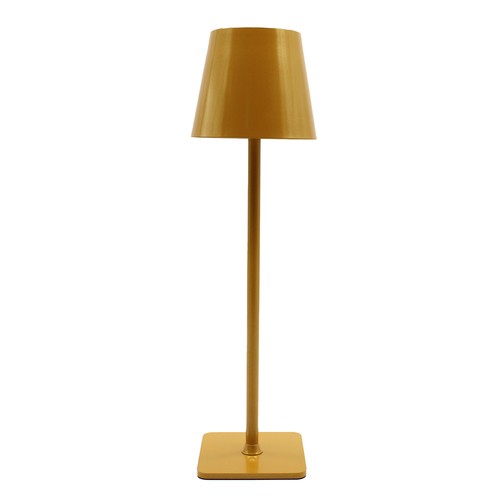 Wiederaufladbare LED-Tischlampe Innen/Außen - Curry / Gold, Touch-Dimmer, CCT, IP54 für den Außenbereich