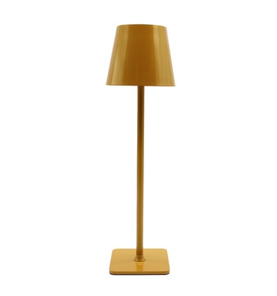 Wiederaufladbare LED-Tischlampe Innen/Außen - Curry / Gold, Touch-Dimmer, CCT, IP54 für den Außenbereich