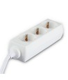 V-Tac Steckdosenleiste - 3 normale Steckdosen, weiß, 3 Meter Kabel
