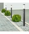 V-Tac schwarze Gartenlampe - 110 cm, IP44 für den Außenbereich, PIR-Sensor, E27 Fassung, ohne Leuchtmittel